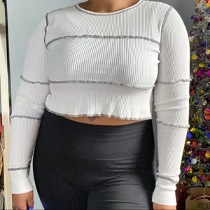 Urban Outfitters Cropped Thermal Tee